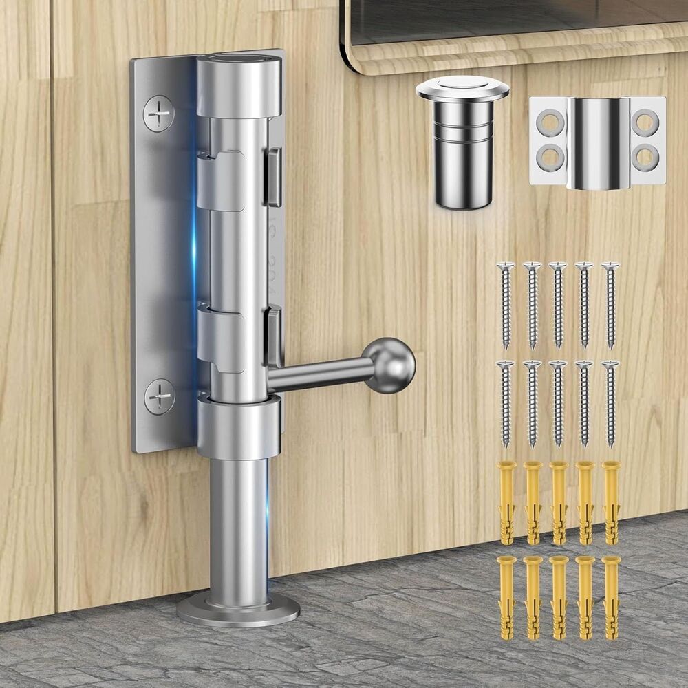 Slide Bolt Gate Latch Hardware, Barrel Bolt Latch, 6.3 Inch Stainless Steel